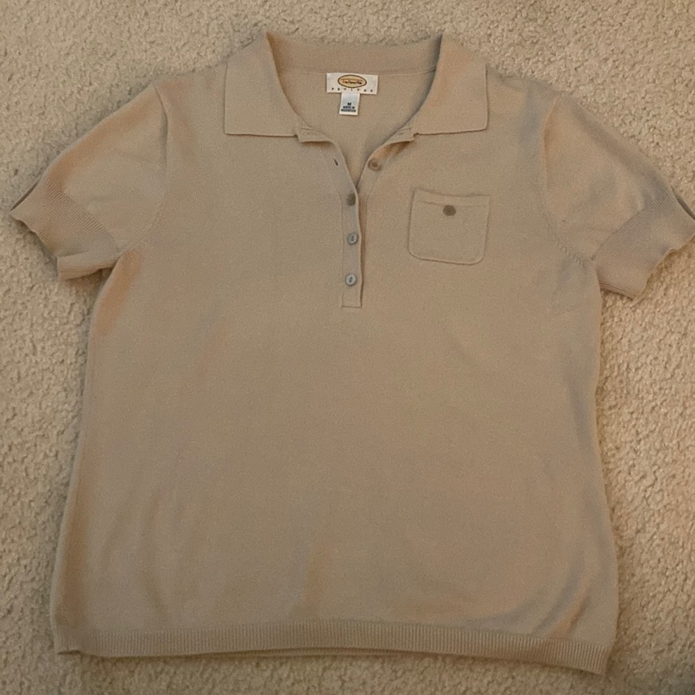 Talbots Woman’s beige polo size M